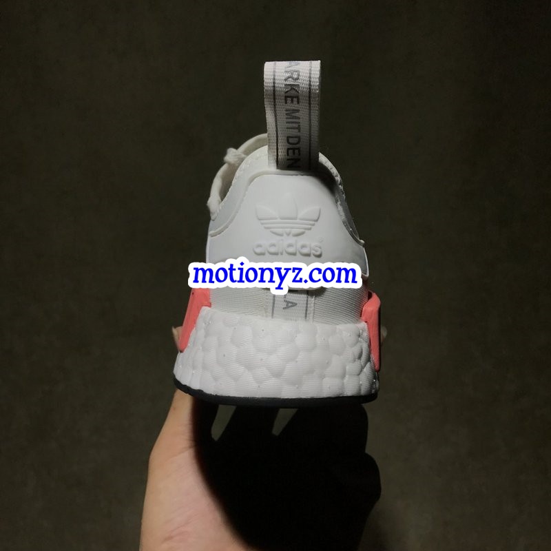 Real Boost Adidas NMD R1 PK White Pink GS